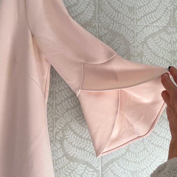 Vince Camuto Blush Pink Blush Pink Tulip Sleeve A-Line Rounded Hem Dress Size 8 - Picture 6 of 12